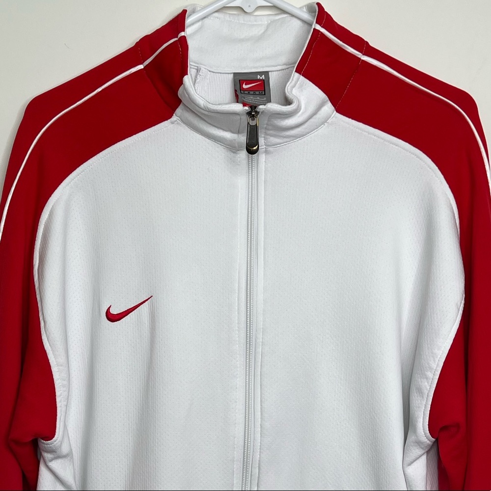 mens nike half zip red